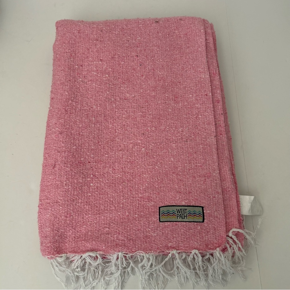 West Path Solid light Pink Beach Picnic Yoga Camping Blanket